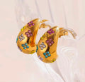 Chunky embellished floral hoops