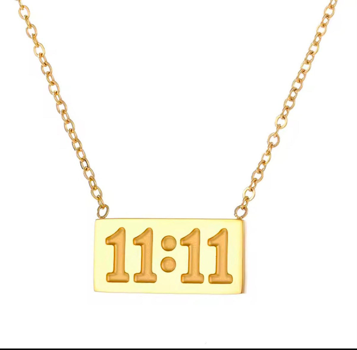 11:11 Gold Pendant Necklace