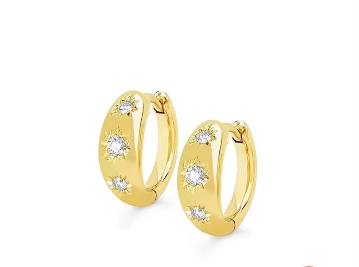 Gold mini Huggies