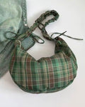 Green Plaid Crossbody Bag