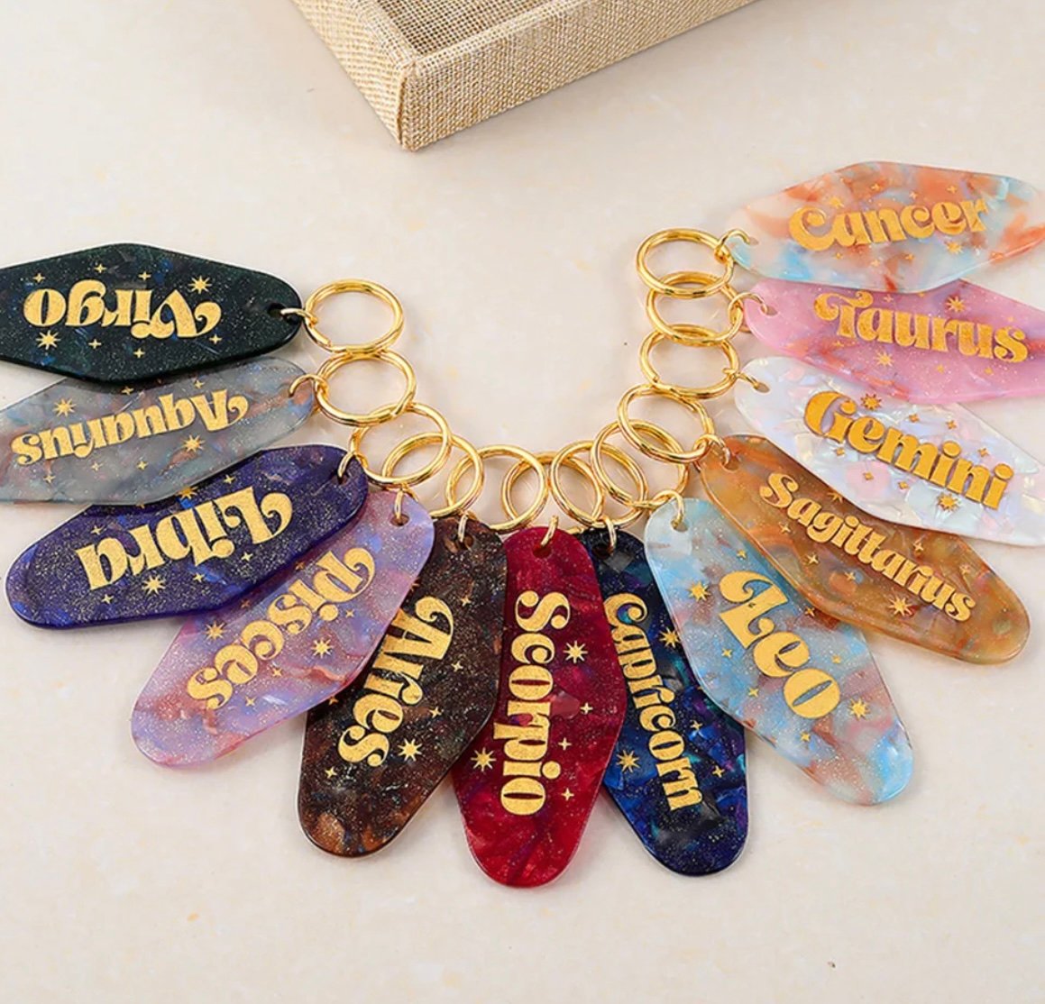 Zodiac keyring