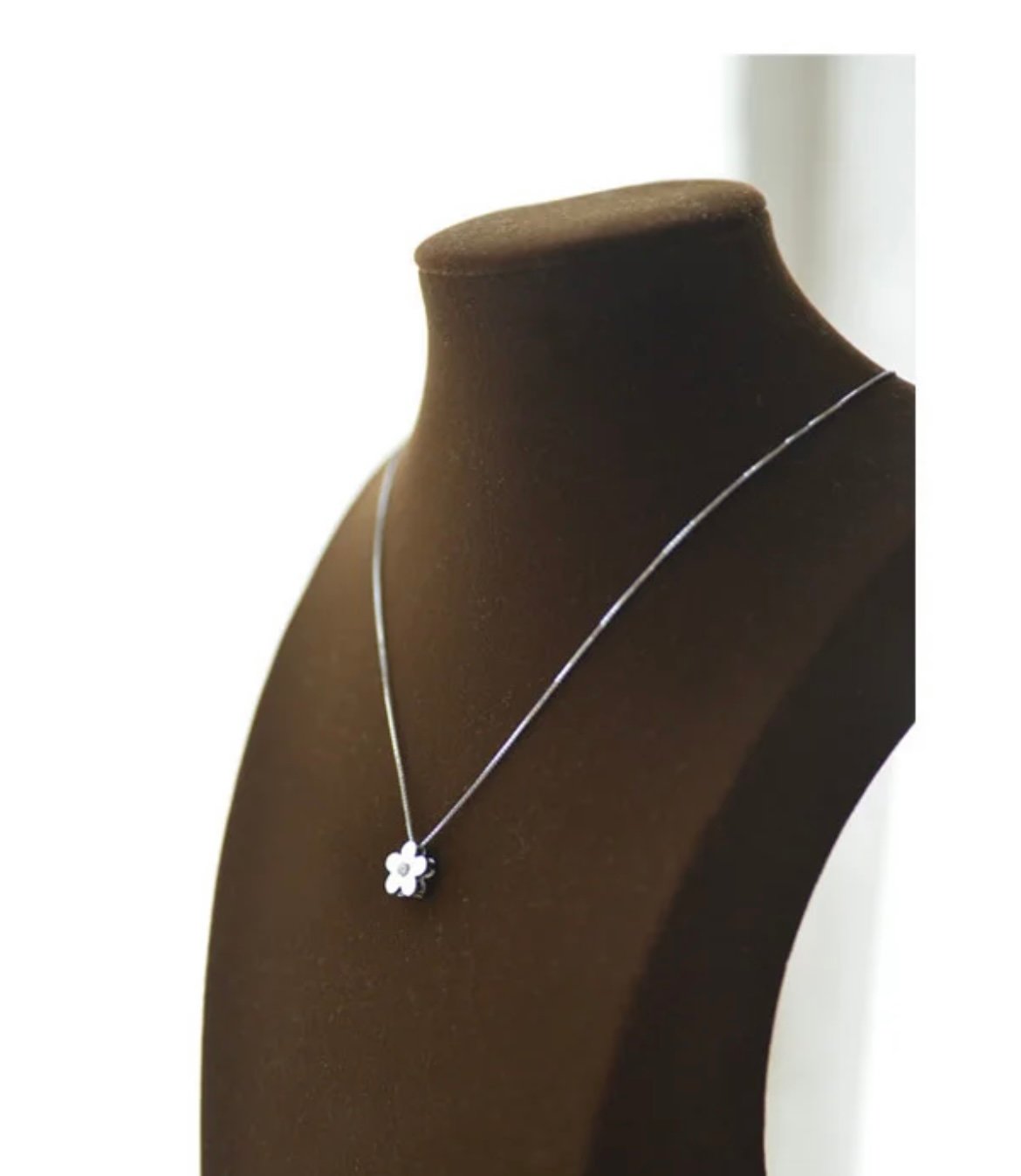 925 flower necklace