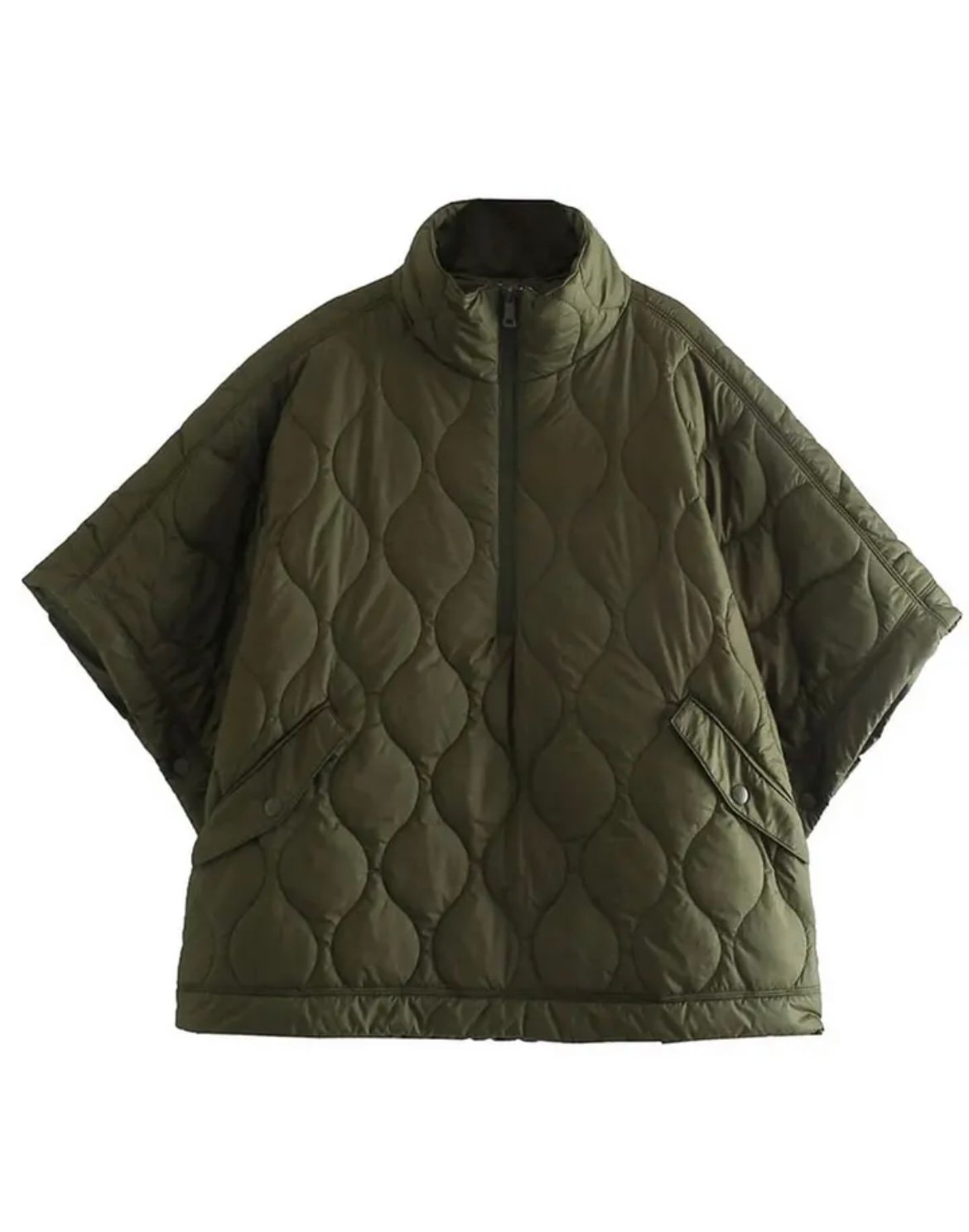 Khaki poncho