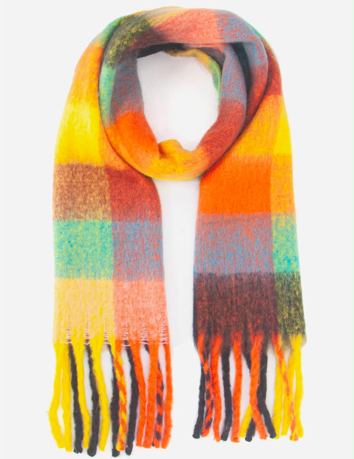 Orange dangle scarf