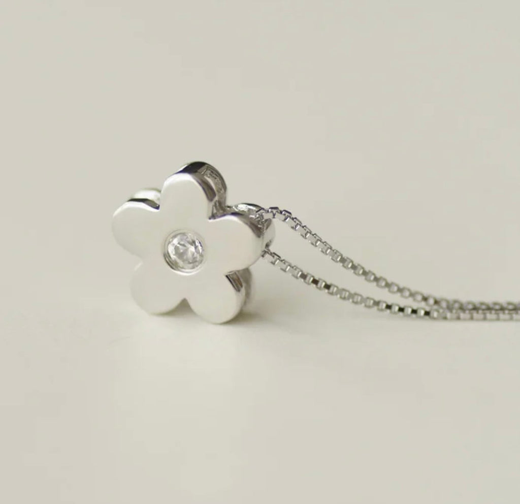 925 flower necklace