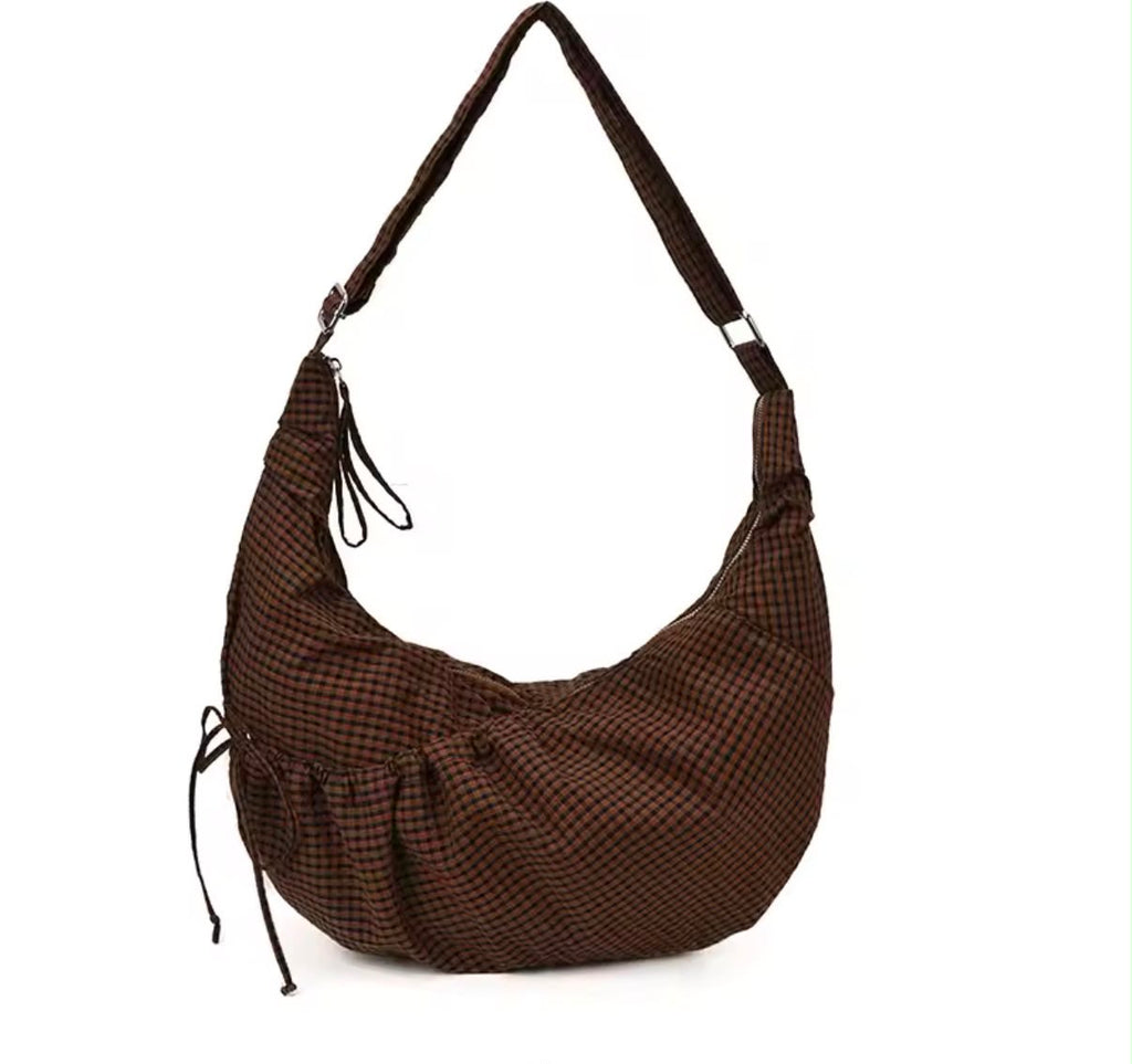 Brown dumpling bag