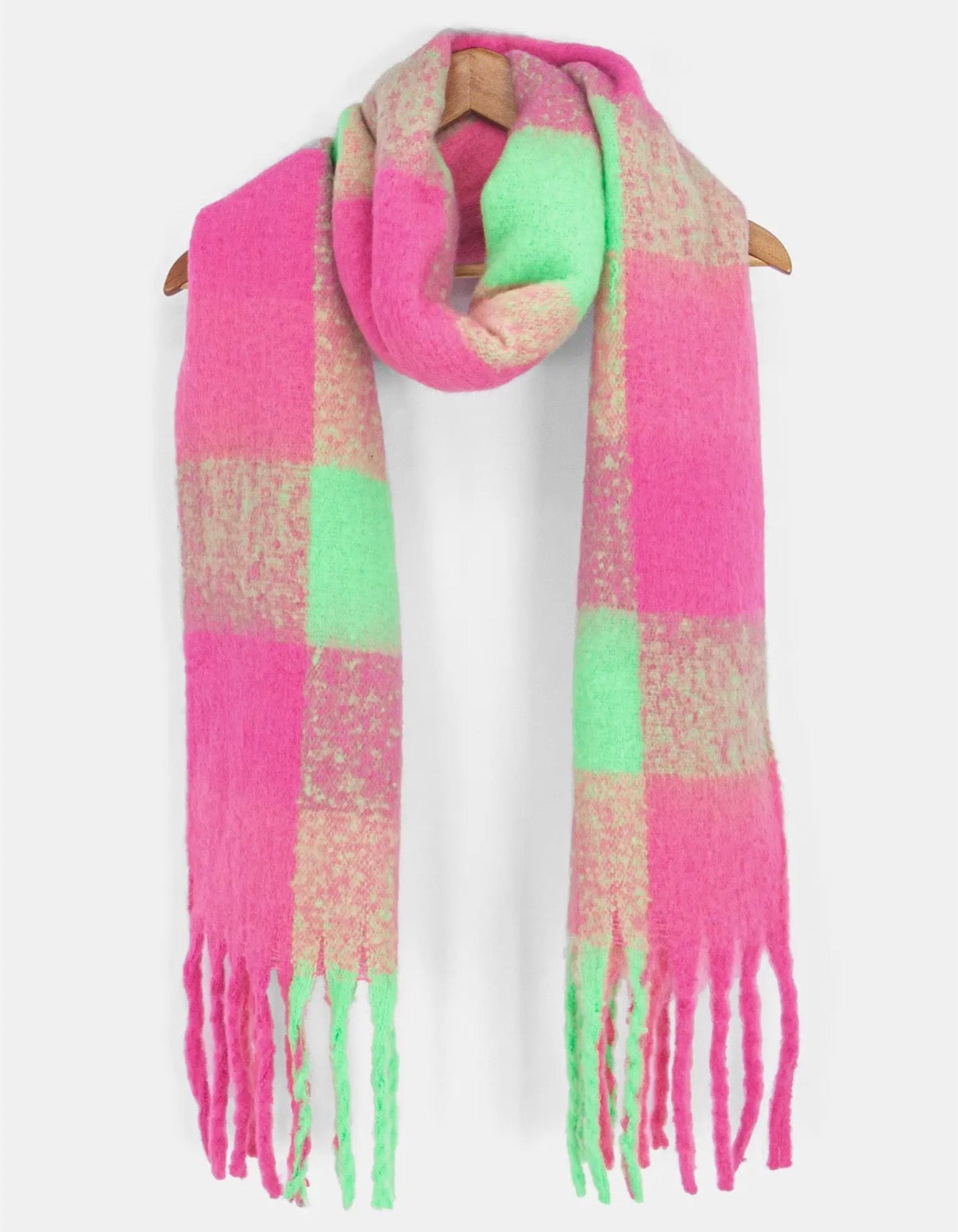 Neon Pink/green scarf