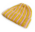 Knitted Beanie - Yellow & Pink