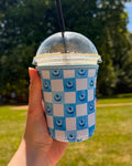 Blueberry Gingham Drink Sleeve