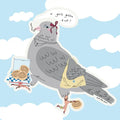 A girls gotta eat Pigeon Sticker