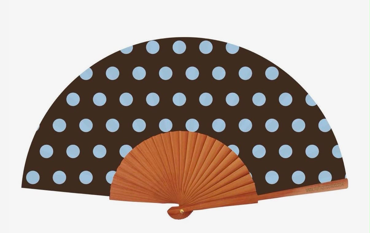 Brown Polka Dot Fan