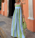 Amalfi Striped Dress💚💙