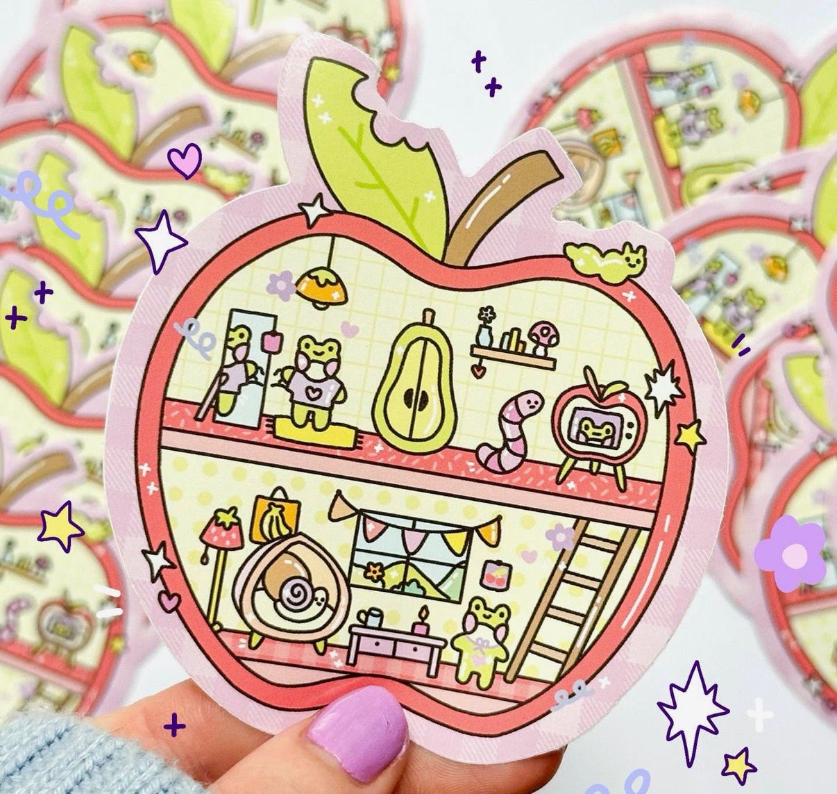 Apple House Sticker