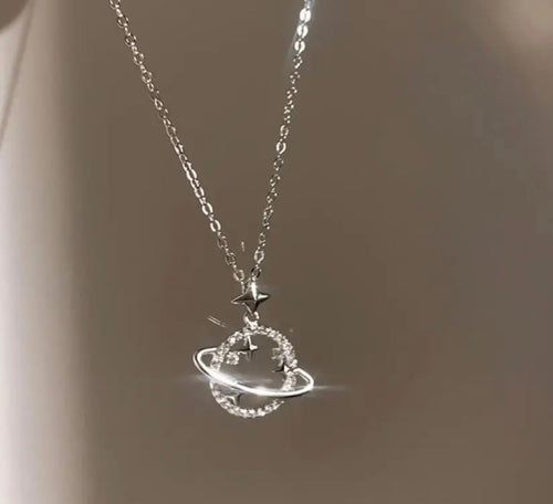 925 Saturn necklace