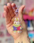 Rabbit clown keyring