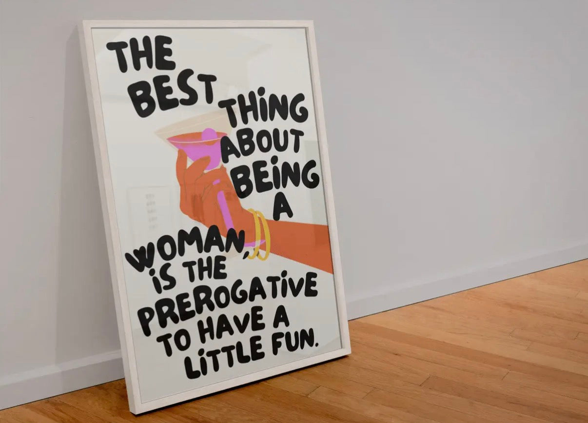 Being a woman print