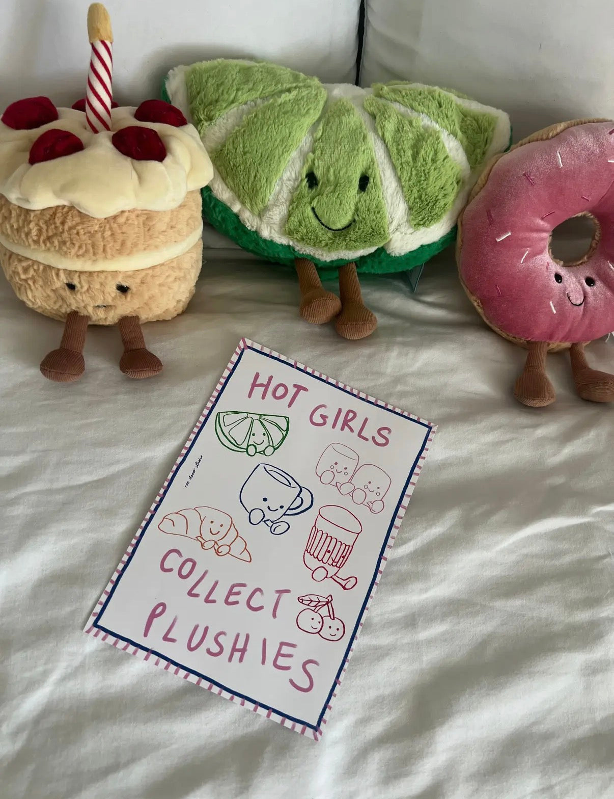 Hot girls collect plushies print