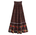 Floral maxi skirt red