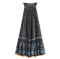 Floral maxi skirt blue
