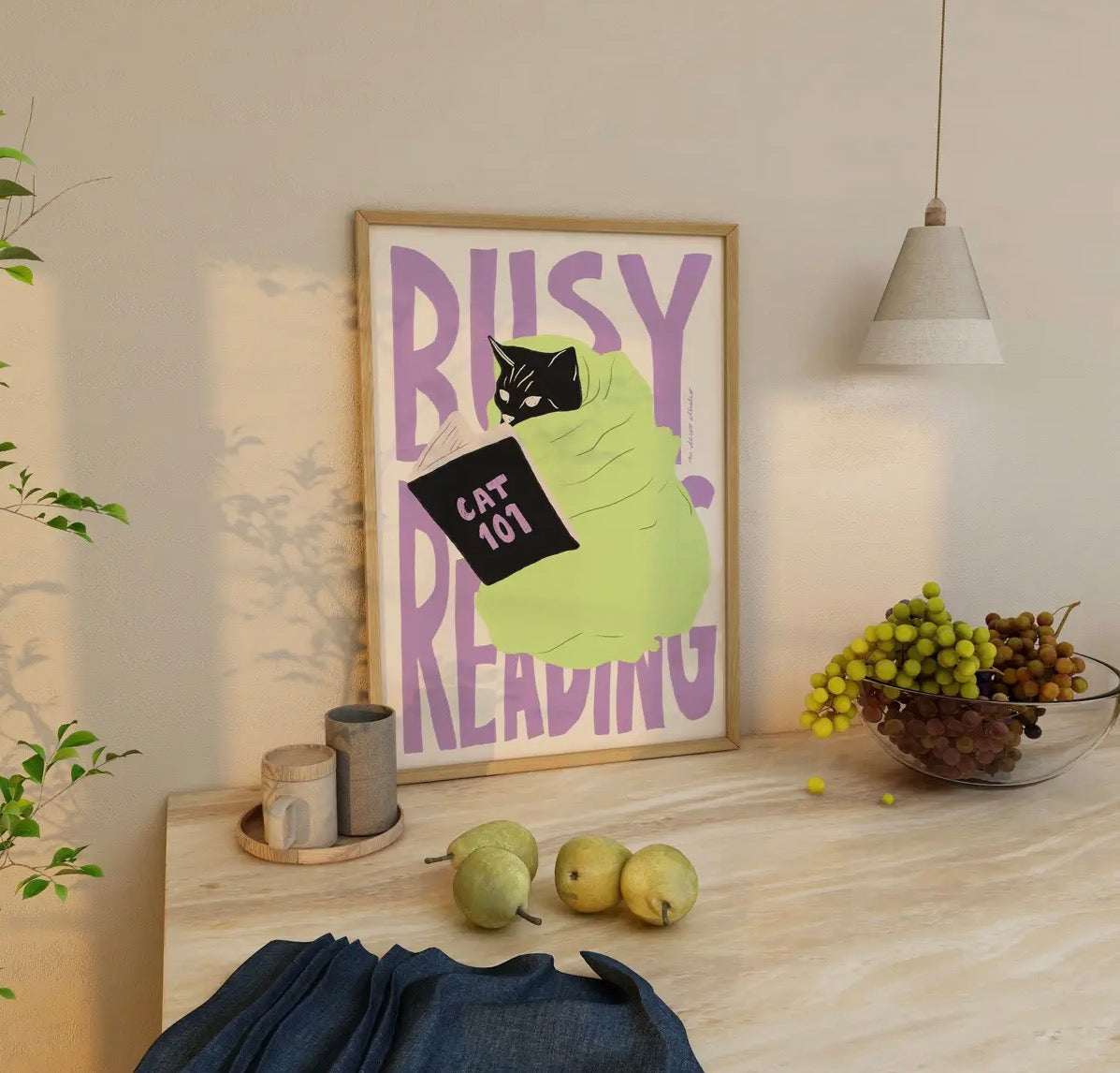 Busy reading print
