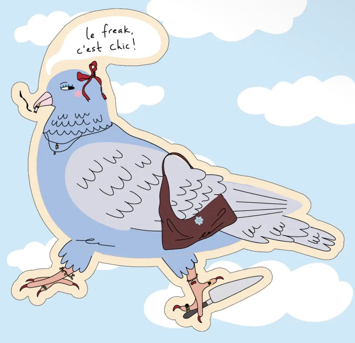 Le freak pigeon sticker