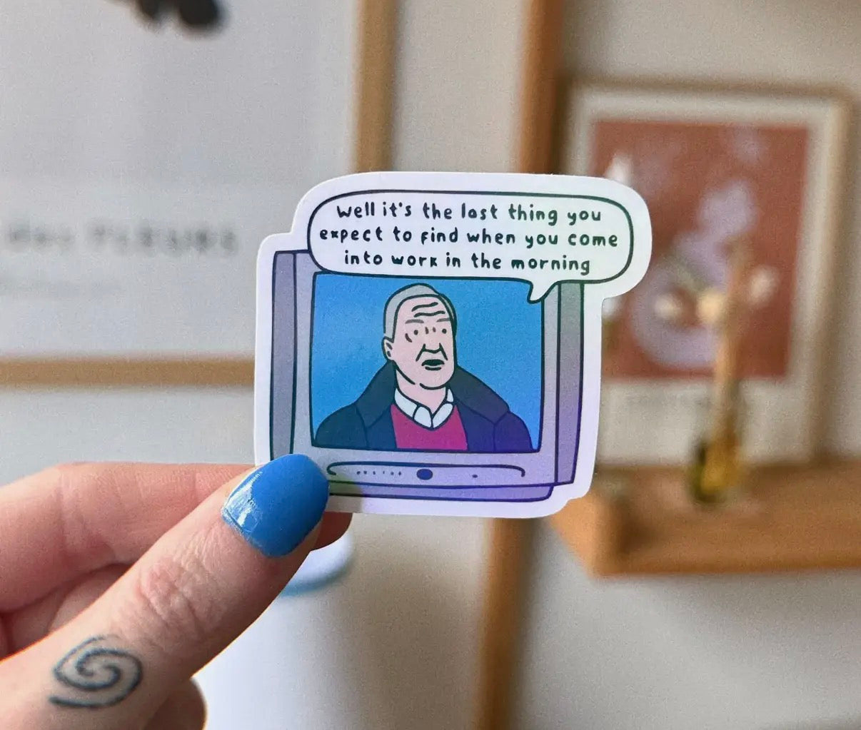 Mick telly sticker
