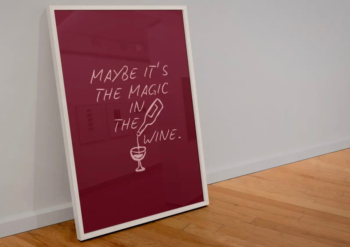 Magic in the wine print