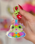Clown frog keyring