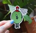 Stuffed olive sticker