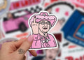 Doris cowboy sticker