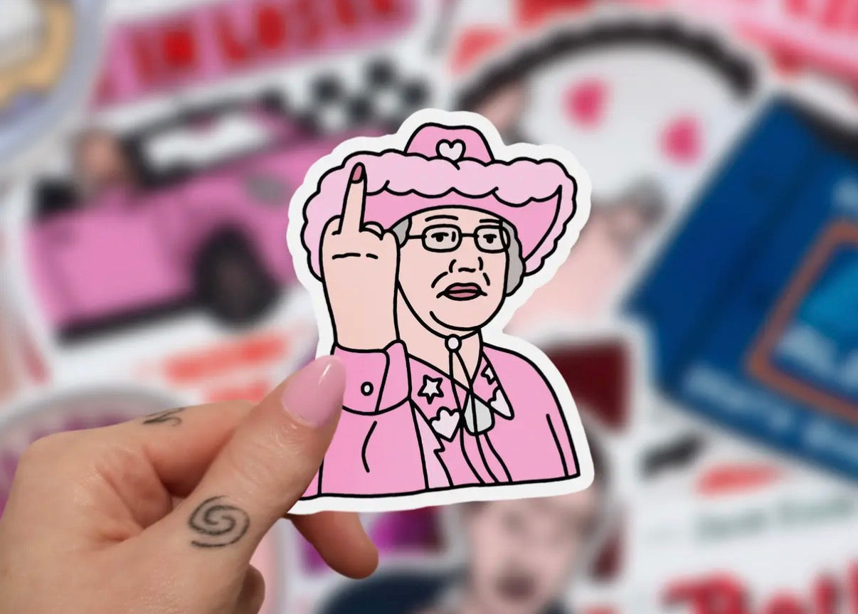 Doris cowboy sticker