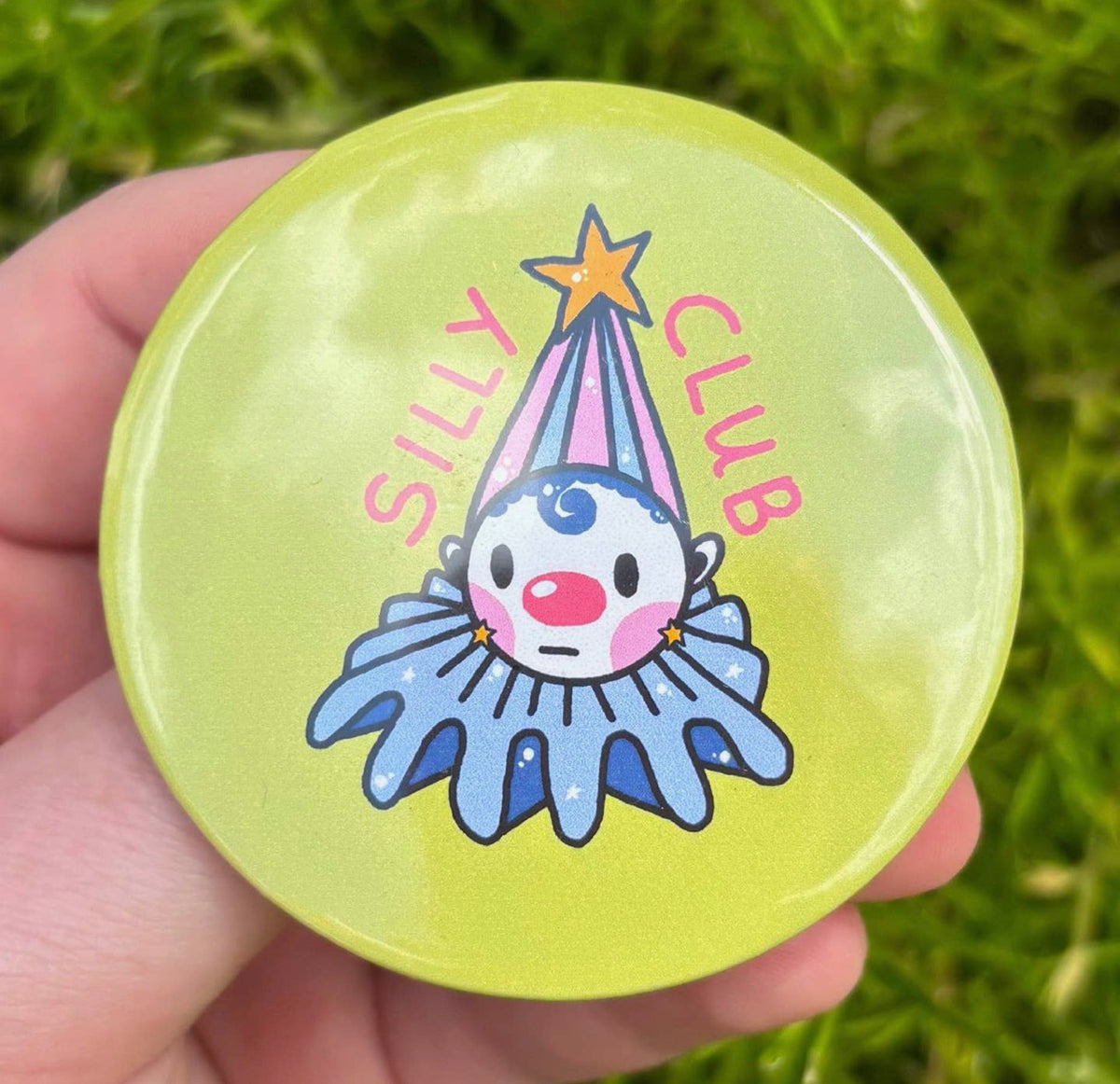 Silly clown badge