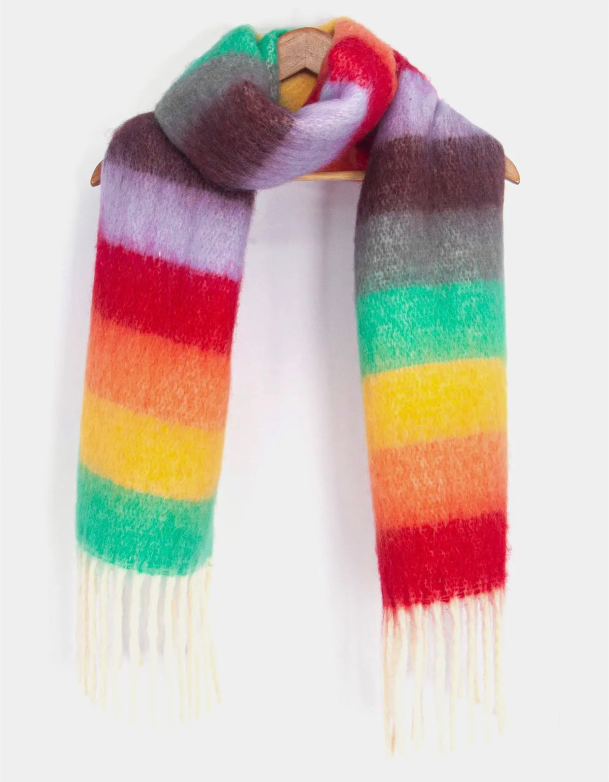 Rainbow stripe scarf