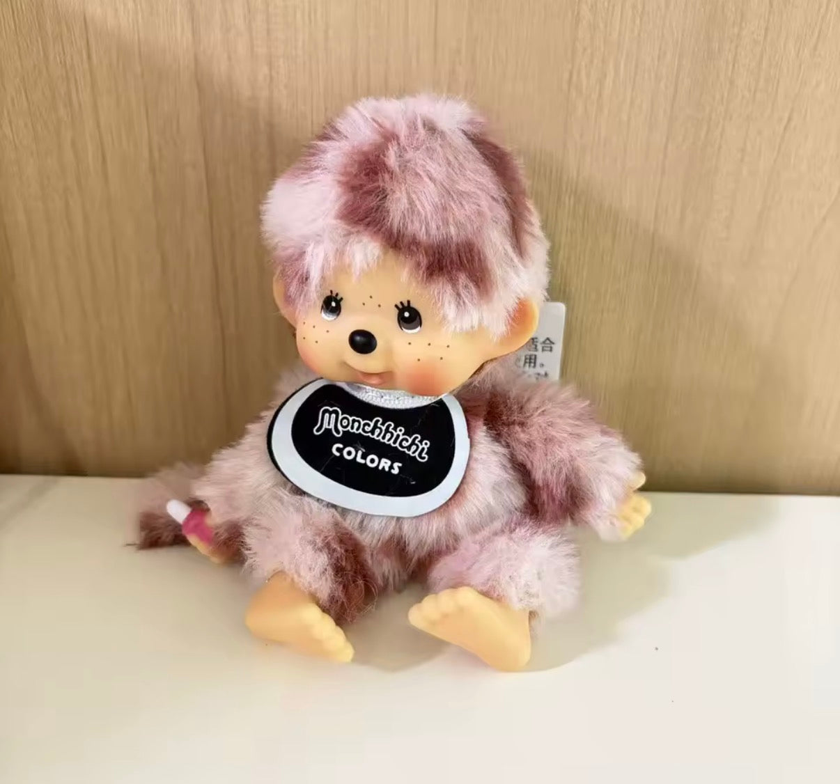 Pink leopard Monchhichi