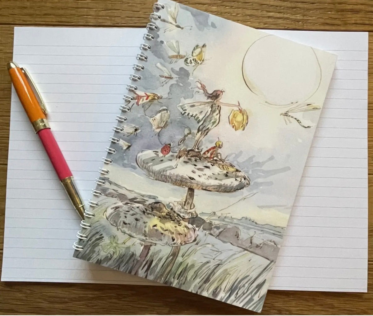 Fairy lantern toadstool notebook