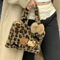 Kitty Leopard Print Faux Fur Bag🐆