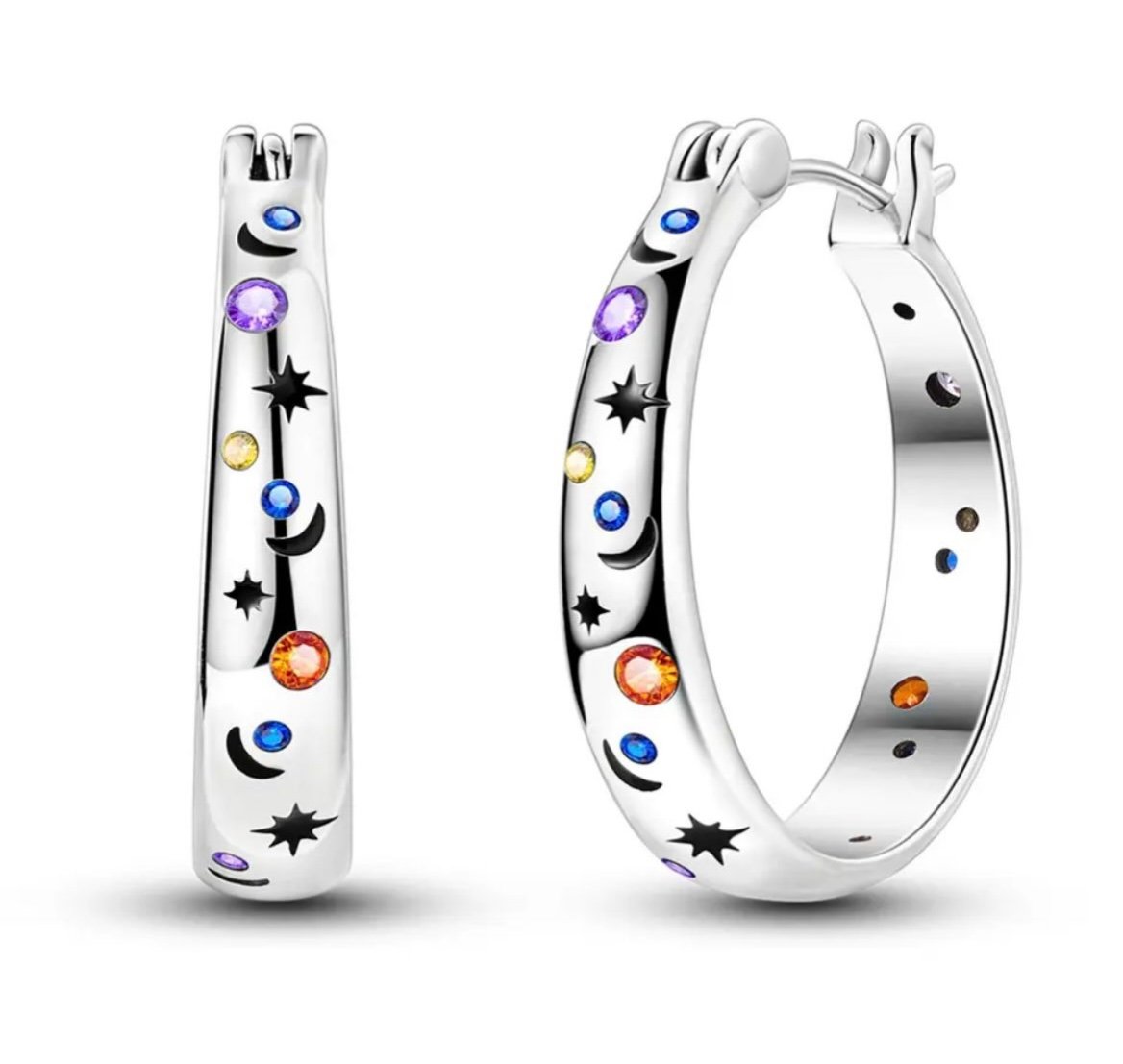 925 Silver multi hoops