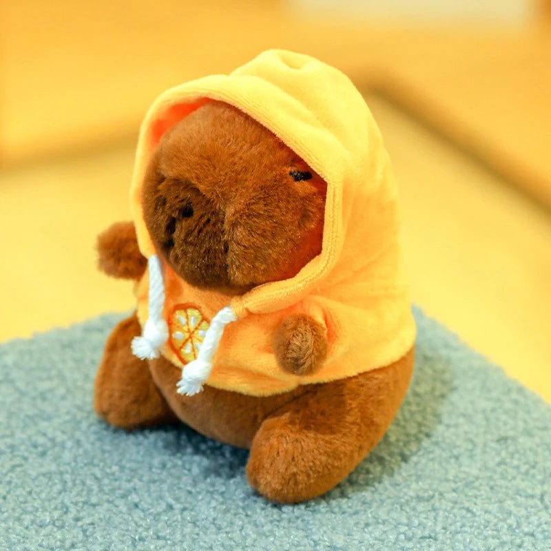Capybara Plush Keyring🍑🍊🥑🍓🐸🐰🐥