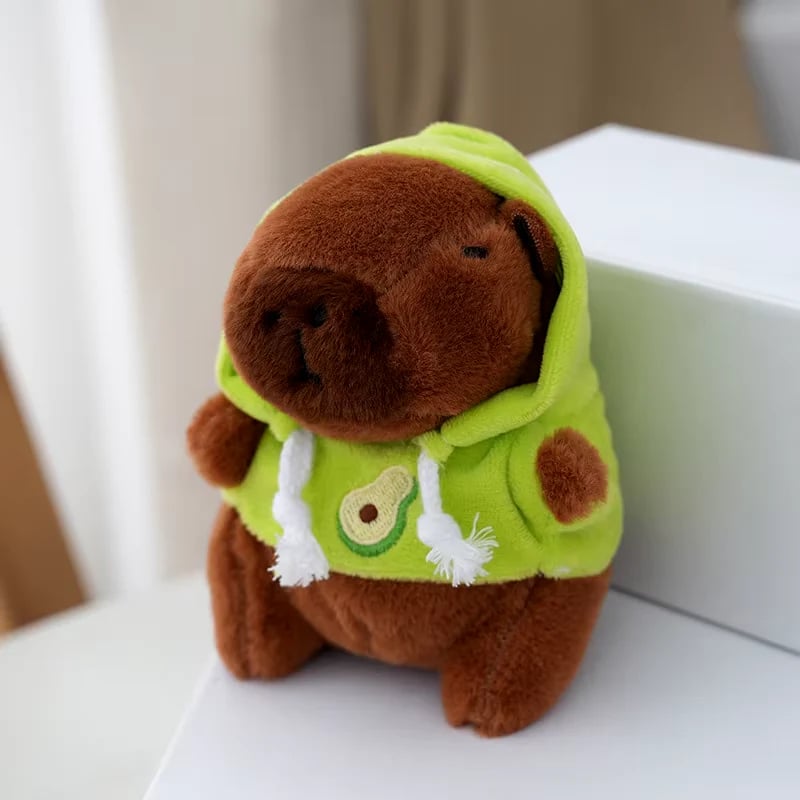 Capybara Plush Keyring🍑🍊🥑🍓🐸🐰🐥