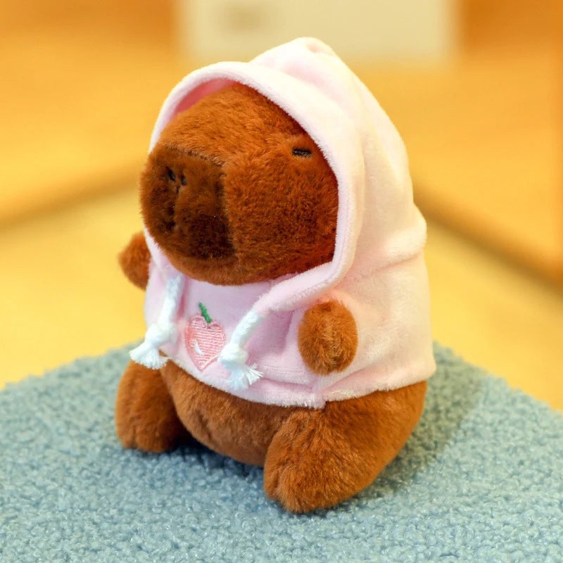 Capybara Plush Keyring🍑🍊🥑🍓🐸🐰🐥