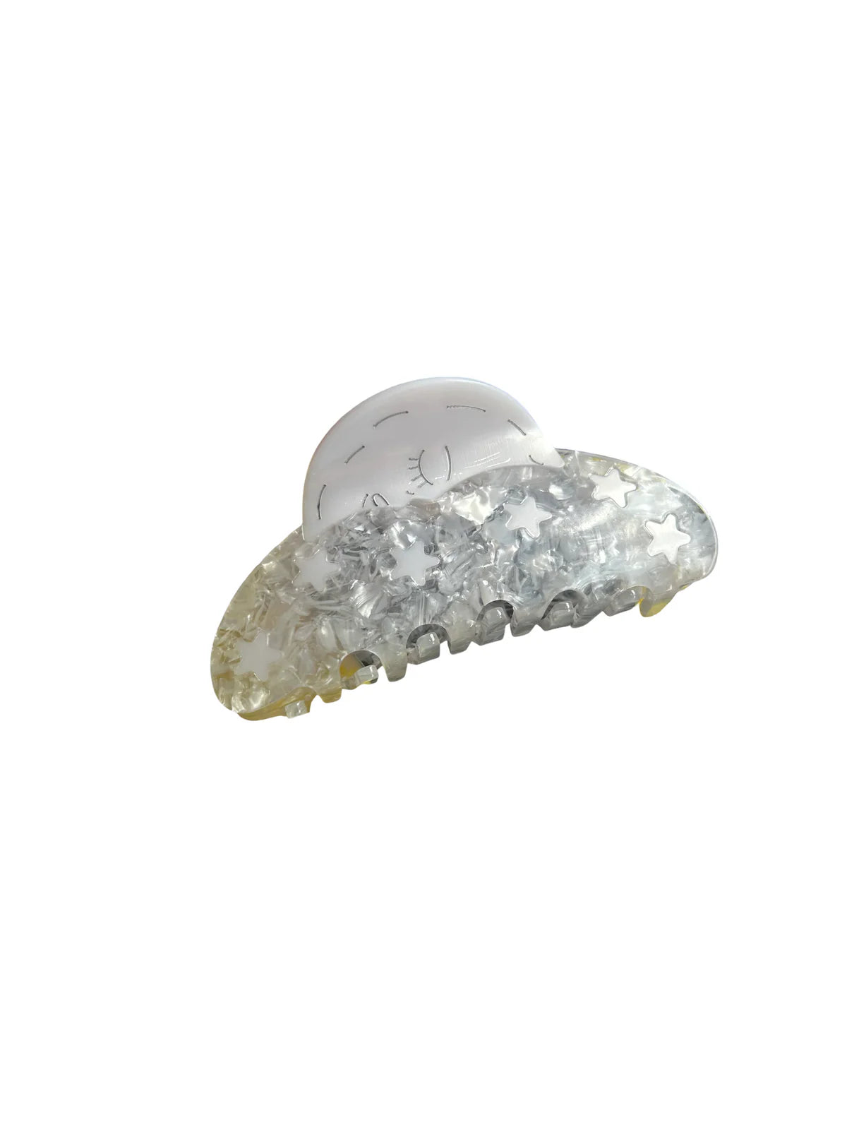 Silver Moon Claw Clip