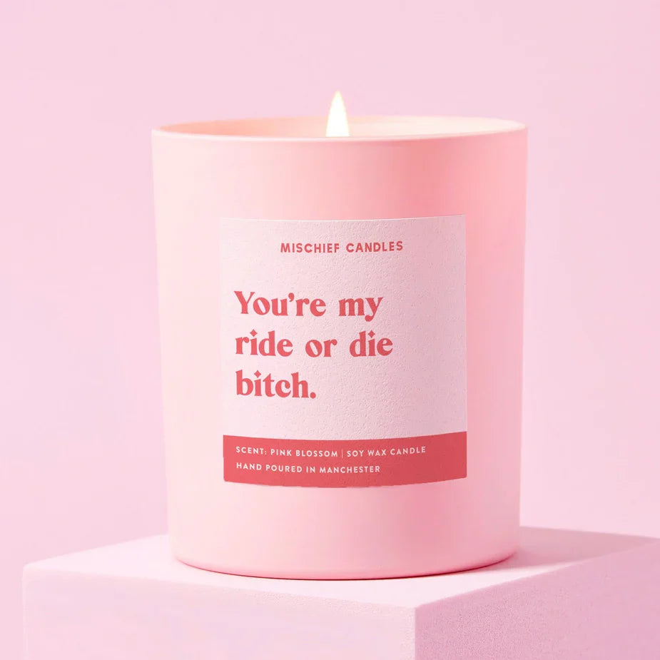 You’re my ride or die bitch Candle
