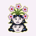Flower heads Sticker
