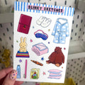Bedtime A6 Matte Sticker sheet