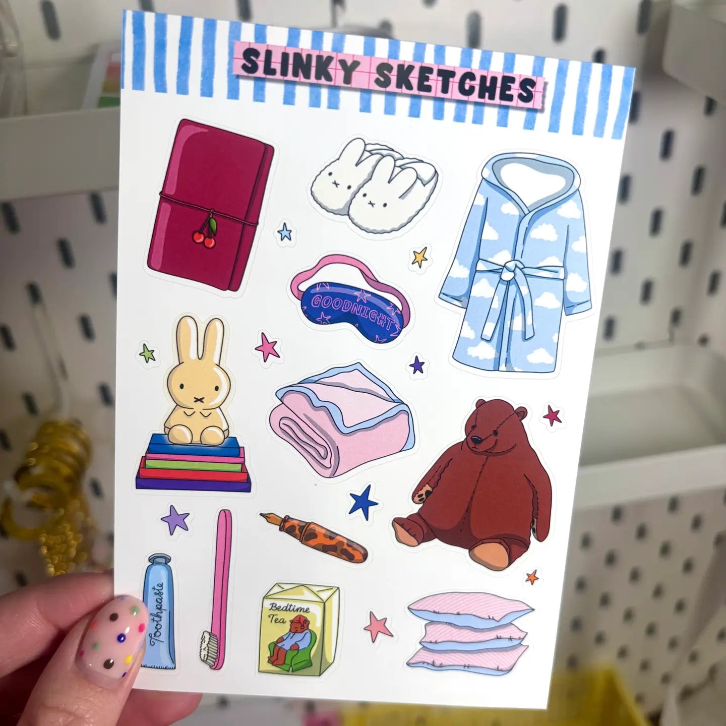 Bedtime A6 Matte Sticker sheet