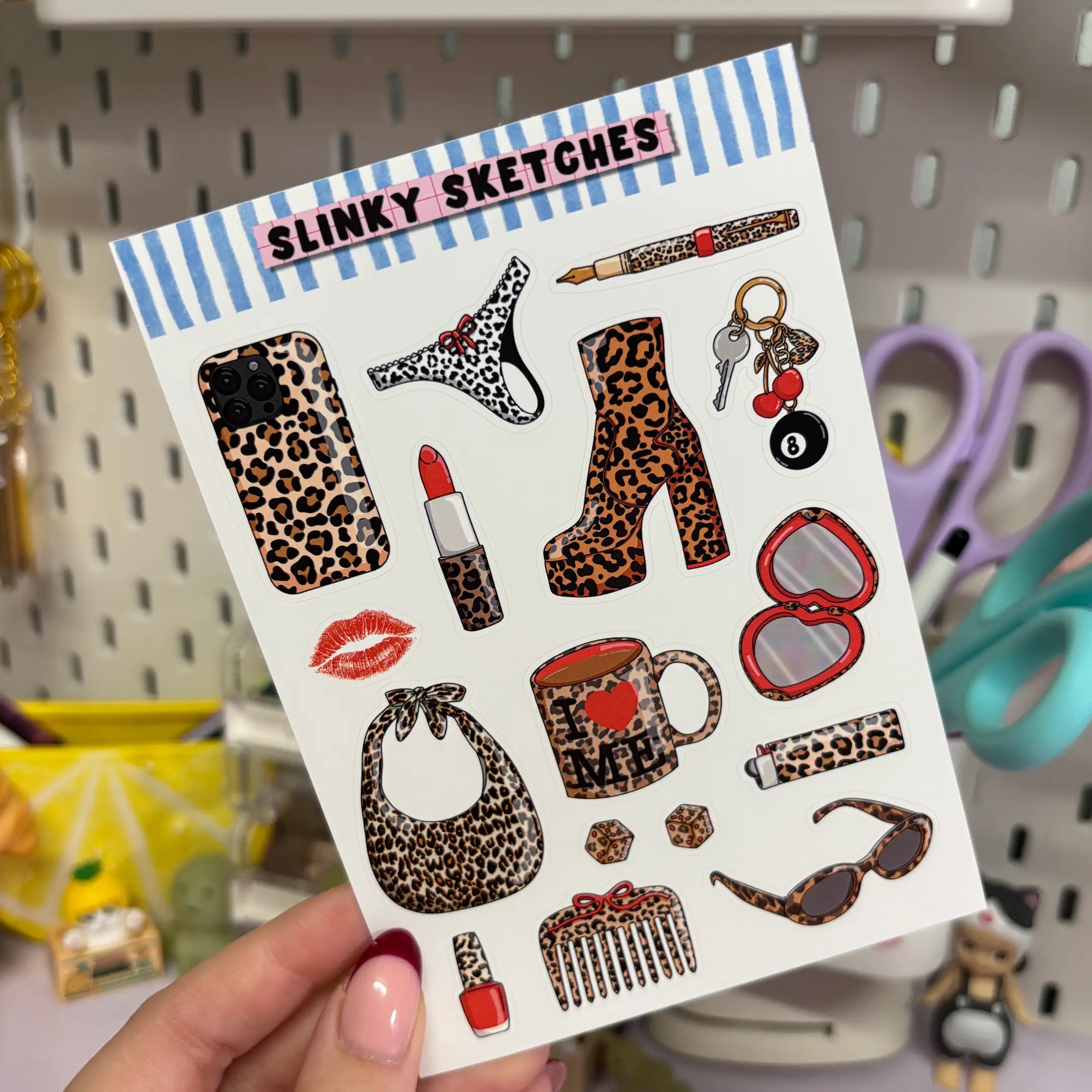 Leopard Print A6 Sticker Sheet
