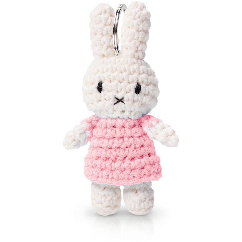 Pink Dress Miffy Crochet Keyring