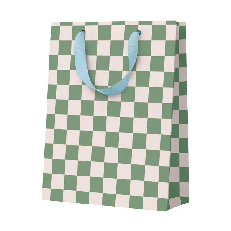 Green Checkerboard Gift Bag
