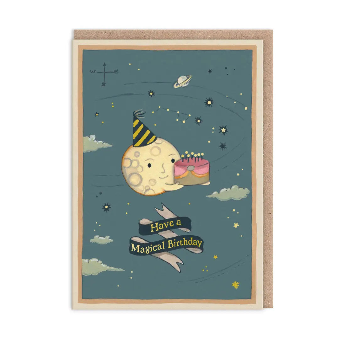 Have a magical Birthday Moon Card