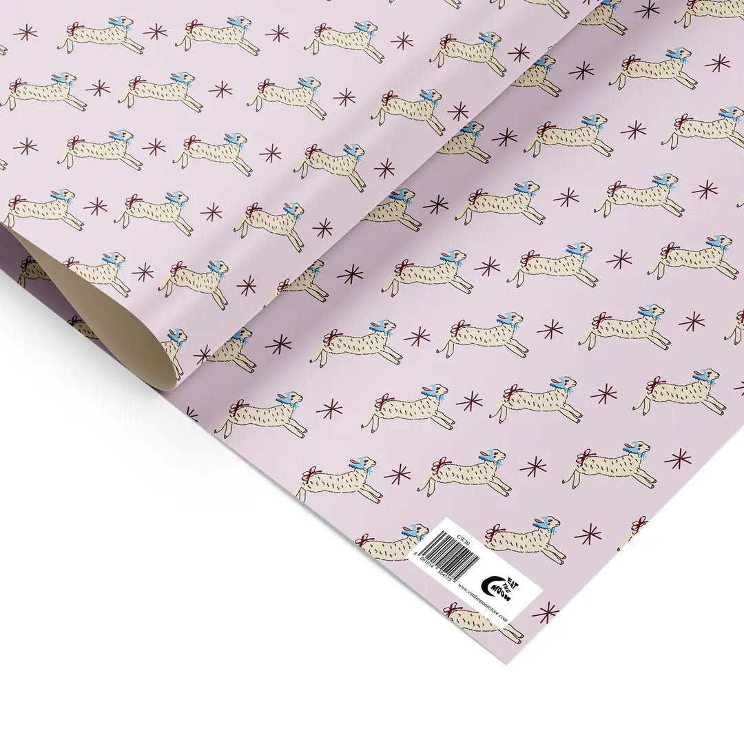 Stars and Sheep Gift Wrap